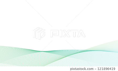 Green gradation wave image curve background material 121896419