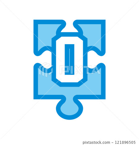 Illustration of jigsaw puzzle numbers icon Illustration of jigsaw puzzle numbers icon 121896505