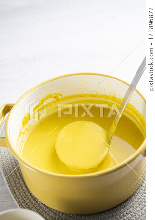 Pumpage soup with pumpkin 121896872