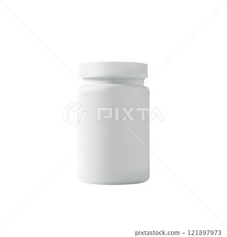 Blank White Medicine Bottle Mockup for Healthcare, Pharmacy, and Supplement Packaging Design. Vector illustration Blank White Medicine Bottle Mockup for Healthcare, Pharmacy, and Supplement Packaging Design. Vector illustration 121897973