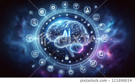AI圖示數位空間影像04“AI生成影像” 121898014