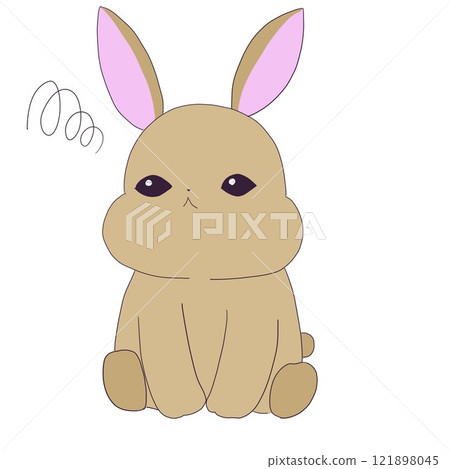 Brown rabbit with a problem 121898045