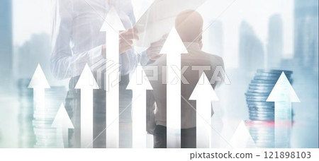 Stock Market Growth Charts. Investment and Trading Concept 121898103
