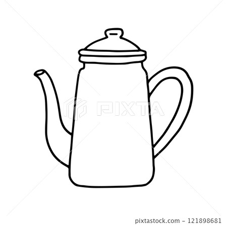 Pot_Line drawing - Stock Illustration [121898681] - PIXTA