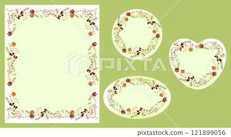 Elegant floral frames and templates with place for text. 121899056