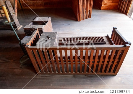 東海道53站、石部宿、米批發商「大宮」的櫃檯 121899784