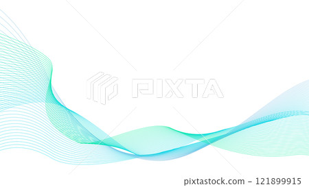 波浪背景圖片藍色16-9尺寸 121899915