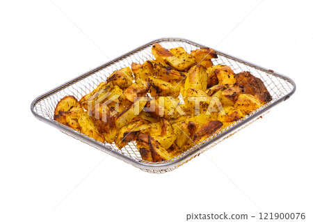 fried potatoes isolated fried potatoes isolated 121900076