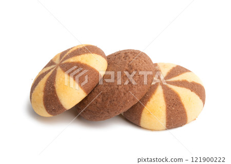striped cookies isolated 121900222