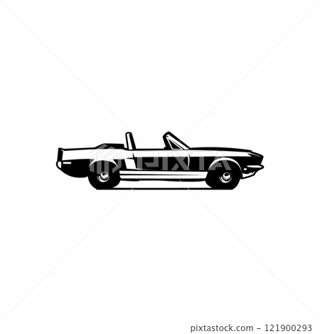 vector illustration of 1968 Shelby Mustang car. best for logo, badge, emblem, icon, sticker design. available in eps 10 121900293