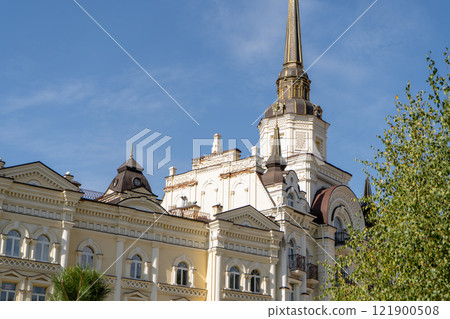 Facade of Houses Buildings Facade of Houses Buildings 121900508