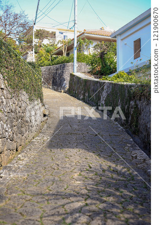 Okinawa Prefecture Shuri Kinjo Town Stone-paved Road Okinawa Prefecture Shuri Kinjo Town Stone-paved Road 121900670