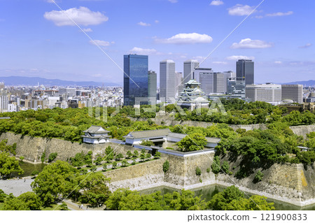 大阪城塔及摩天大樓（大阪府大阪市） 121900833