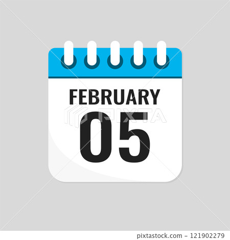 Icon page calendar day - 5 February Icon page calendar day - 5 February 121902279