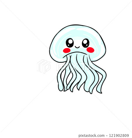 Simple Jellyfish Sea Water Moon Jellyfish Mollusc 121902809