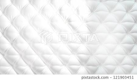 Quilted fabric with a rich white shine 121903451