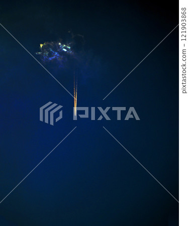 Contrail formation: Contrails are formed at high altitudes 121903868