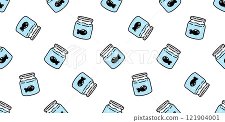 fish Seamless pattern goldfish glass jar bottle vector tuna salmon doodle cartoon tile background gift wrapping paper repeat wallpaper illustration scarf isolated pet animal design fish Seamless pattern goldfish glass jar bottle vector tuna salmon doodle cartoon tile background gift wrapping paper repeat wallpaper illustration scarf isolated pet animal design 121904001