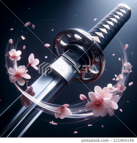 Katana and Sakura - Elegance in Mot Katana and Sakura - Elegance in Mot 121904148