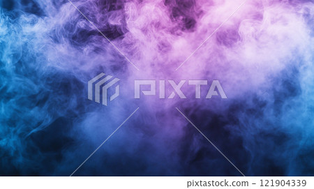 紫色和藍色的煙霧 121904339