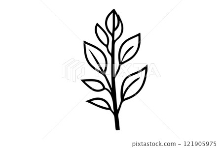 Single continuous line art growing sprout. Plant leaves seed grow soil seedling eco natural farm concept design one sketch outline drawing illustration 121905975