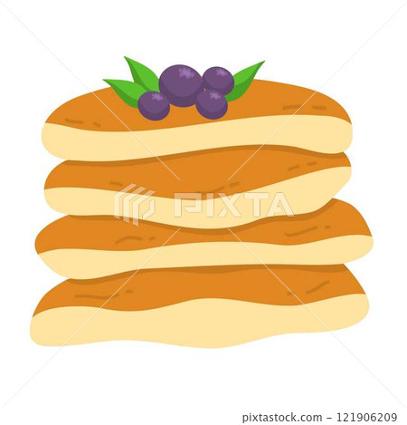 Flat pancake day illustration Flat pancake day illustration 121906209