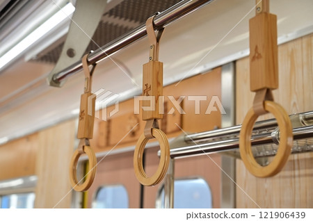 Wooden straps on the Iga Railway 121906439