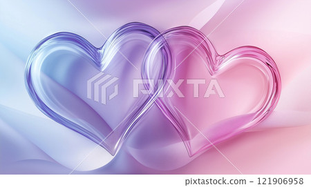 Overlapping transparent hearts Overlapping transparent hearts 121906958