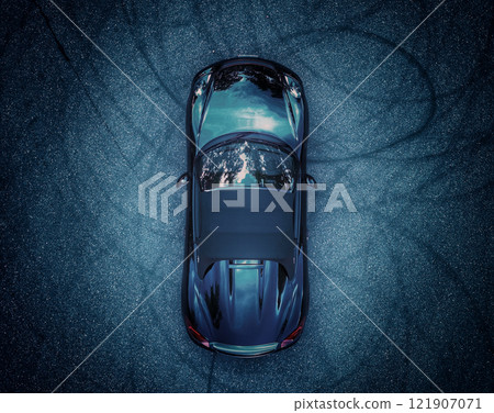 閃亮的黑色跑車 121907071