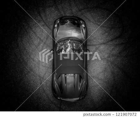 閃亮的黑色跑車 121907072