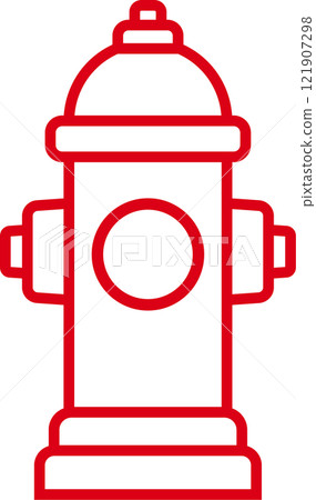 Fire hydrant simple line icon Fire hydrant simple line icon 121907298