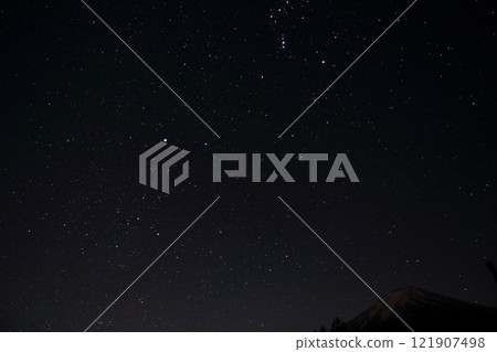 Starry sky seen from Mt.Fuji Starry sky seen from Mt.Fuji 121907498