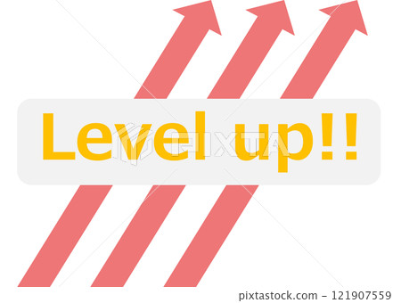Level up graphic material illustration 121907559