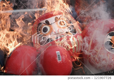 Ome Daruma Market Burning Ceremony 121907726