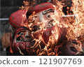 Ome Daruma Market Burning Ceremony 121907769