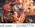 Ome Daruma Market Burning Ceremony 121907770