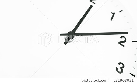 Minimalist Clock Face with Bold Black Hands and Clean Numerals, Capturing Timeless Design Minimalist Clock Face with Bold Black Hands and Clean Numerals, Capturing Timeless Design 121908031