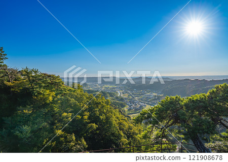 The view from Shishigahana Park in Iwata City (Shizuoka Prefecture) The view from Shishigahana Park in Iwata City (Shizuoka Prefecture) 121908678