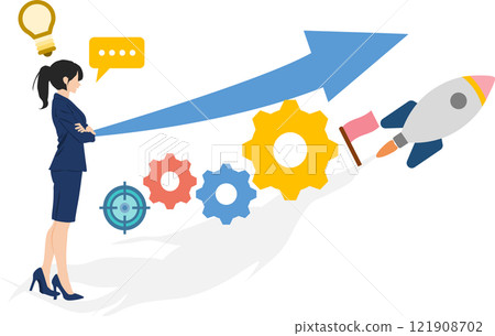Illustration of a roadmap to achieving your goals 121908702