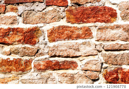 Rough stone wall as creative background. Grunge brick wall texture background Rough stone wall as creative background. Grunge brick wall texture background 121908778