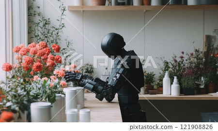 User seamlessly transitions between attachments on a modular prosthetic arm in a well-lit modern home space User seamlessly transitions between attachments on a modular prosthetic arm in a well-lit modern home space 121908826
