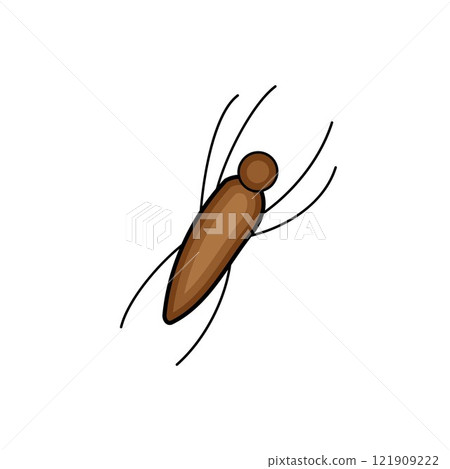 Cockroach vector color icon. Isolated brown beetle Clip art design element. Cockroach vector color icon. Isolated brown beetle Clip art design element. 121909222