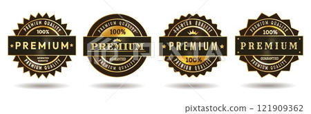 Premium quality badges 121909362