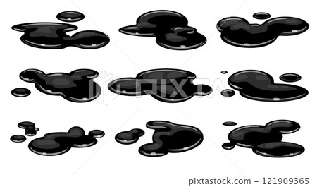 Oil slick spills 121909365