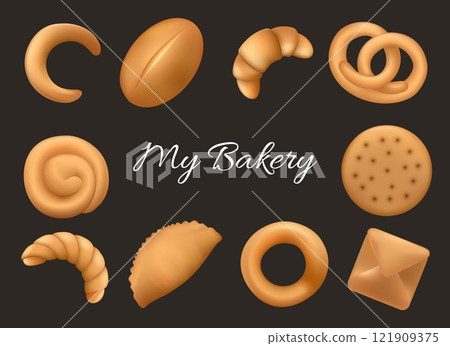 3D bakery products 121909375