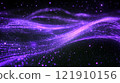background purple glowing waves with futuristic particle 121910156