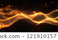 Vibrant purple shiny waves with futuristic particle effects 121910157