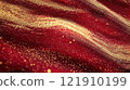 Luxurious monochrome red with shimmering golden highlights 121910199