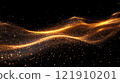 texture golden sparks with a glitter wave on a black background 121910201