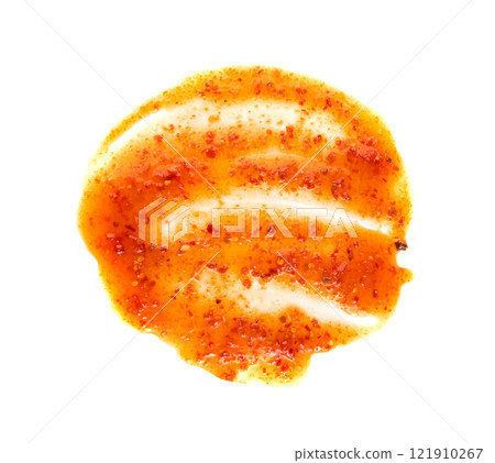 Nuoc Cham Orange Sauce Isolated, Red Asian Jelly Dip Smear, Hot Pepper Vietnamese Sauce Nuoc Cham Orange Sauce Isolated, Red Asian Jelly Dip Smear, Hot Pepper Vietnamese Sauce 121910267